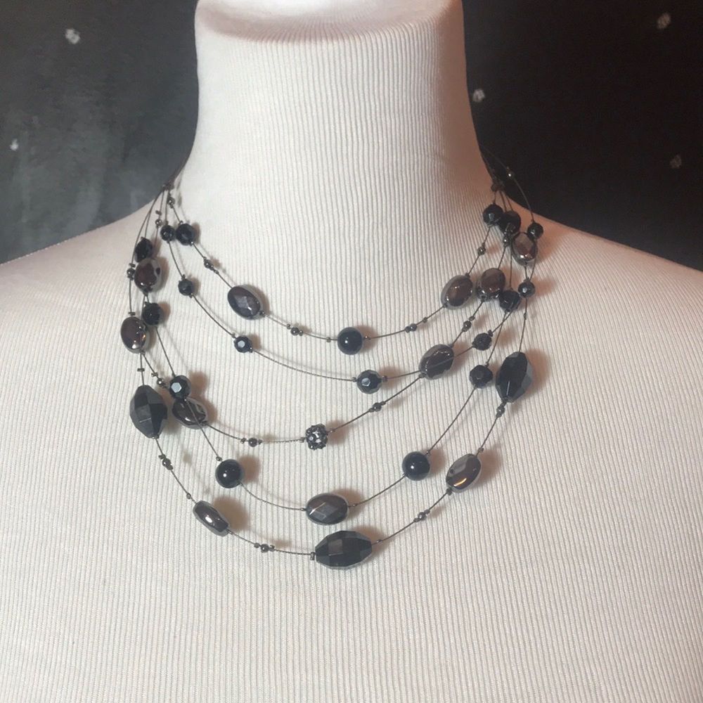 Black beaded necklace- All proceeds to charity!